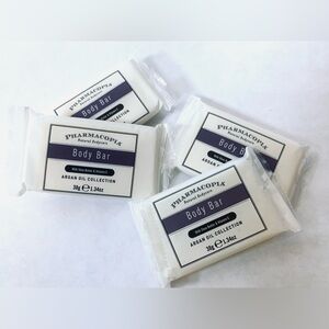 4 - Pharmacopia Body Bar Soap Argan Oil Shea Butter Vitamin E travel 1.34 Oz